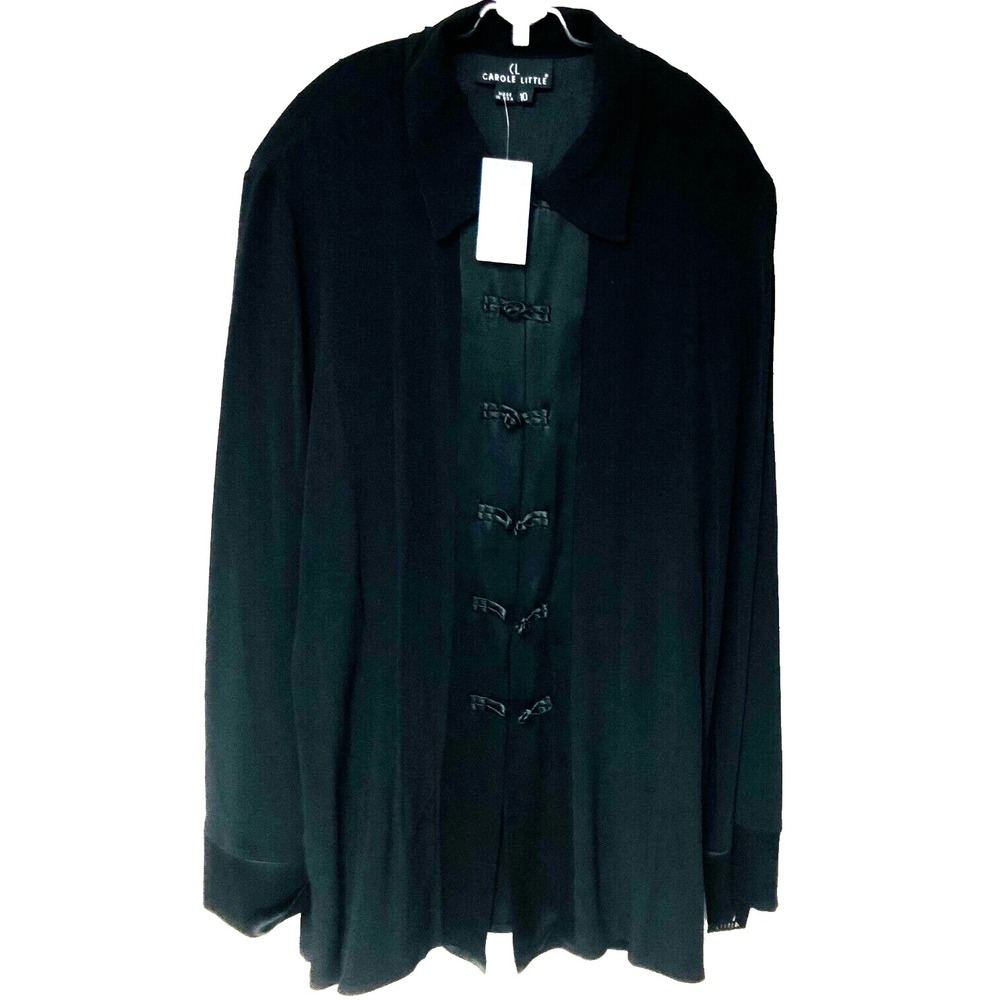 NWT Y2K Carole Little Long Duster Kimono Jacket Coat Womens 10 Minimalist  USA